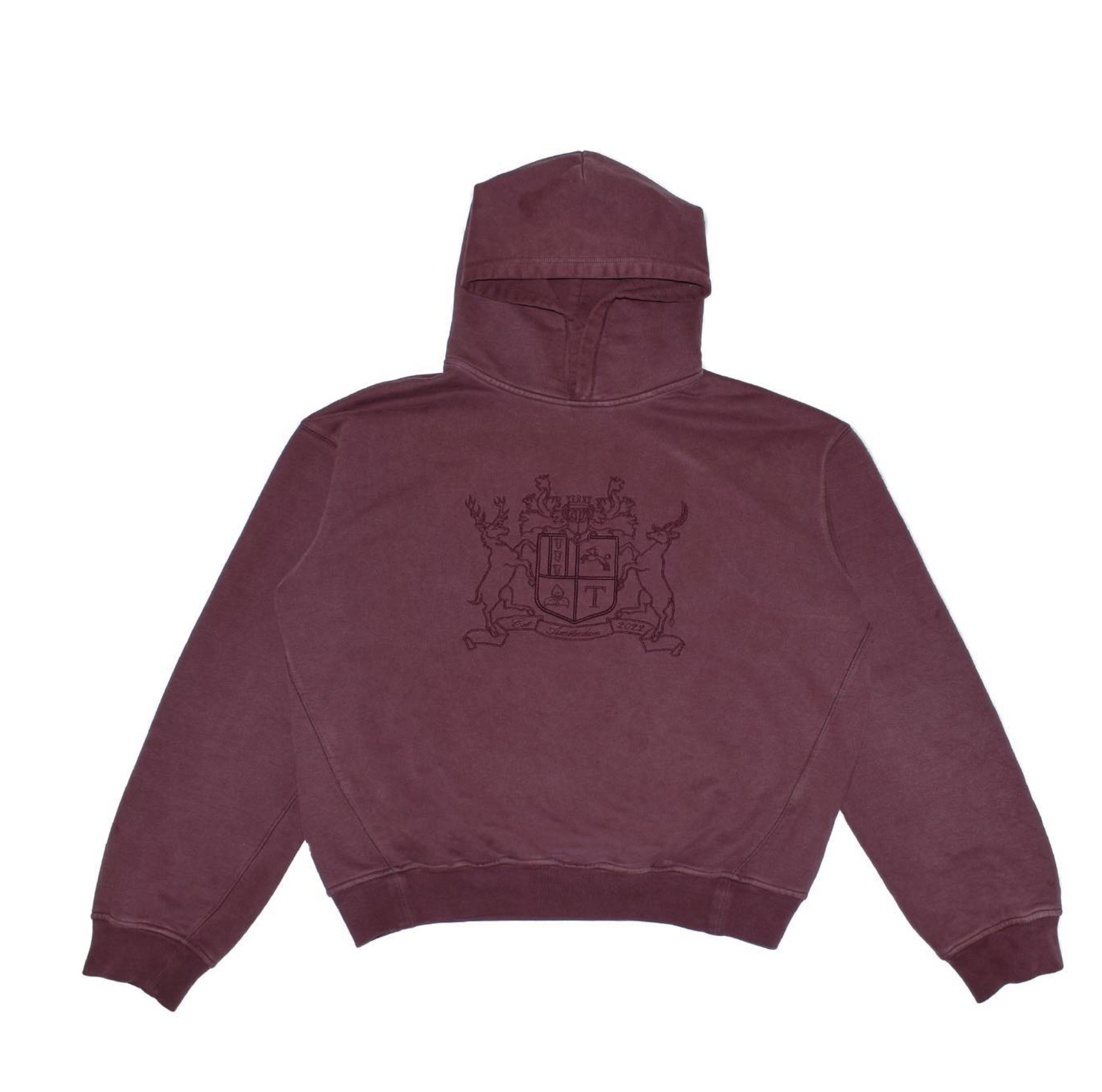 Bordeaux Hooded Sweatshirt with Heraldry